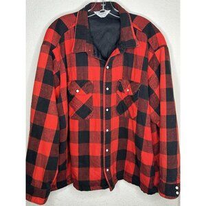 Five Brother Shirt Mens 4XL Buffalo Plaid Quilted Flannel Workwear Made in USA
